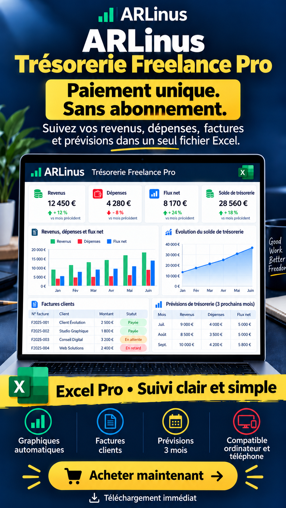 ARLinus Trésorerie Freelance Pro